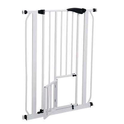 Ferplast Pet Gate with Cat Door – White Medium